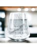 Mr. & Mrs. Panda Trinkglas Pinguin umarmen mit Spruch in Transparent