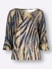 creation L 3/4-Arm-Shirt in beige-marine-bedruckt