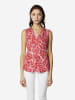 KOROSHI Ärmellose, bedruckte Damenbluse in rot