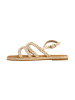 Divine Factory Sandalen mit Riemen und Schnalle Gold