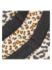 Yuhu Damen Socken 5er Pack Leopardenmuster Leo Print in Beige