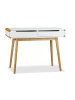 relaxdays Schreibtisch in Weiß - (B)100 x (H)73 x (T)45 cm