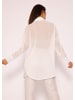 SASSYCLASSY Oversize Plumetis Hemd-Bluse in Weiß