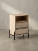 KADIMA DESIGN Nachttisch Mango Massivholz / Metall 43x60x30 cm Nachtschrank