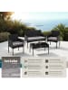 tectake Rattan Gartenset für 4 Personen, Sofa 250 kg, je Sessel 120 kg