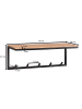 FineBuy Wandgarderobe in Braun / Akazie / 70x30x27