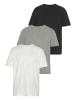 Man's World T-Shirt in weiss-grau-mel.-schwarz