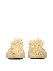 Jil Sander Beige Raffia Hausschuhe