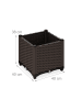 relaxdays Pflanzkübel in Braun - (B)40 x (H)38 x (T)40 cm