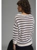 Laura Scott 3/4 Arm-Pullover in beige-navy gestreift
