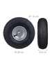 relaxdays 4x Sackkarrenrad in Schwarz-Grau - (H)85 x Ø260 mm