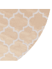 Beliani Outdoorteppich MOSORE in Beige/Weiß - (W) 120 x (L) 120 cm
