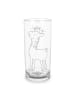 Mr. & Mrs. Panda Wasserglas Lama König ohne Spruch in Transparent