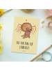 Mr. & Mrs. Panda Postkarte Spinne Agathe Teddy mit Spruch in Gelb Pastell