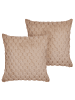 Beliani 2er-Set Dekokissen PURSLANE in Beige
