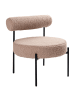 Beliani Sessel ALPHA in Beige/Schwarz - (W) 60 x (H) 66 x (L) 60 cm