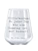 Mr. & Mrs. Panda Rotwein Glas Spruch Flitterwochen-Magie mit Spruch in Transparent