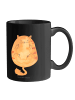 Mr. & Mrs. Panda Kaffeebecher Katze Mittelfinger ohne Spruch in Schwarz