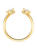 Glanzstücke München Ring aus Sterling Silber mit Zirkonia in gelbgold