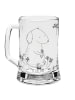 Mr. & Mrs. Panda Bierkrug Hund Kleeblatt ohne Spruch in Transparent