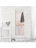 WALLART Garderobe - Zartrosane Wildblumen in Rosa