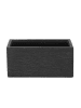 Beliani Outdoor Blumentopf MYRA in Schwarz - (W) 50 x (H) 24 x (L) 23 cm