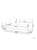 Beliani 3-Sitzer Sofa SKARO in Braun/Schwarz - (W) 214 x (H) 87 x (L) 89 cm