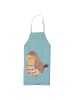Mr. & Mrs. Panda Grill Schürze Eule Zufrieden ohne Spruch in Türkis Pastell