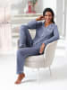WITT WEIDEN Pyjama in rauchblau-weiß