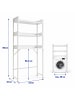 relaxdays Waschmaschinenschrank in Weiß - (B)63 x (H)166 x (T)25 cm