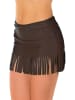 Aquarti Aquarti Damen Bikinihose mit Rock Seitliche Raffung in braun