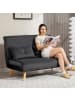 HOMCOM Schlafsofa-120L x 75B x 87H cm-Dunkelgrau