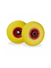 2x Sackkarrenrad 3.00 4 in Gelb Rot