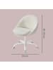 SONGMICS Bürostuhl Lenna in Beige-Weiß - (B)60 x (H)(80-90) x (T)60 cm