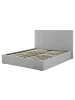 Beliani Bettgestell LORIENT in Grau - (W) 177 x (H) 112 x (L) 216 cm