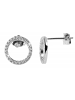 Adeliás Damen Ohrstecker Kreis aus 925 Silber mit Zirkonia in silber