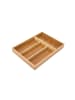 relaxdays Besteckkasten in Natur - (B)25 x (H)4 x (T)34 cm
