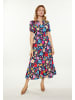 Usha Women Dress in blue multicolor