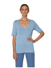 MADELEINE Sommerliches Basicshirt mit Rundhalsausschnitt in bleu