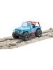 bruder Spielzeugfahrzeug Jeep Cross Country racer blau mit Rennfahrer - 4-8 Jahre