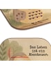 Mr. & Mrs. Panda Bierdeckel Eule Federschmuck Design mit Spruch in Weiß