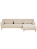 Beliani Ecksofa SIMOS in Beige/Braun - (W) 264 x (H) 80 x (L) 159 cm linksseitig