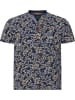 Charles Colby T-Shirt EARL QUINCELYN in dunkelblau gemustert