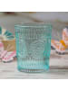 MARELIDA Trinkglas Wasserglas Vintage Boho 280ml in blau