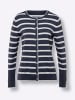 Heine Feinstrickjacke in marine-ecru-gestreift