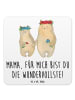 Mr. & Mrs. Panda Untersetzer Set Bären mit Blumenkranz mit Spruch in Weiß