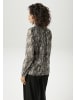 Aniston CASUAL Schlupfbluse in hellbeige-dunkelbeige-braun-anthrazit-goldfarben