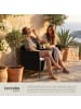 tectake Rattan-Gartensitzbank, 2-Sitzer, 133 x 63 x 84 cm, 6-cm-Polster