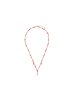 Luxenter Halskette aus 925er Sterlingsilber und rosa lackierte mit 18K Gelbgold-Finish