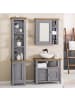 home24 home24 Waschbeckenunterschrank aus Kiefer massiv im modernen Landhausstil in Grau